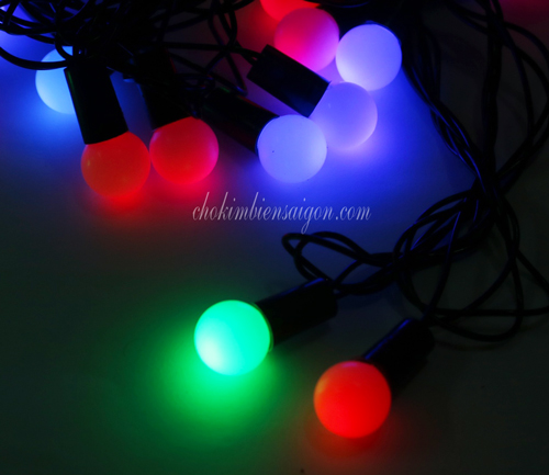 Dây Đèn LED Bi Neon 40 Bóng Đủ Màu 